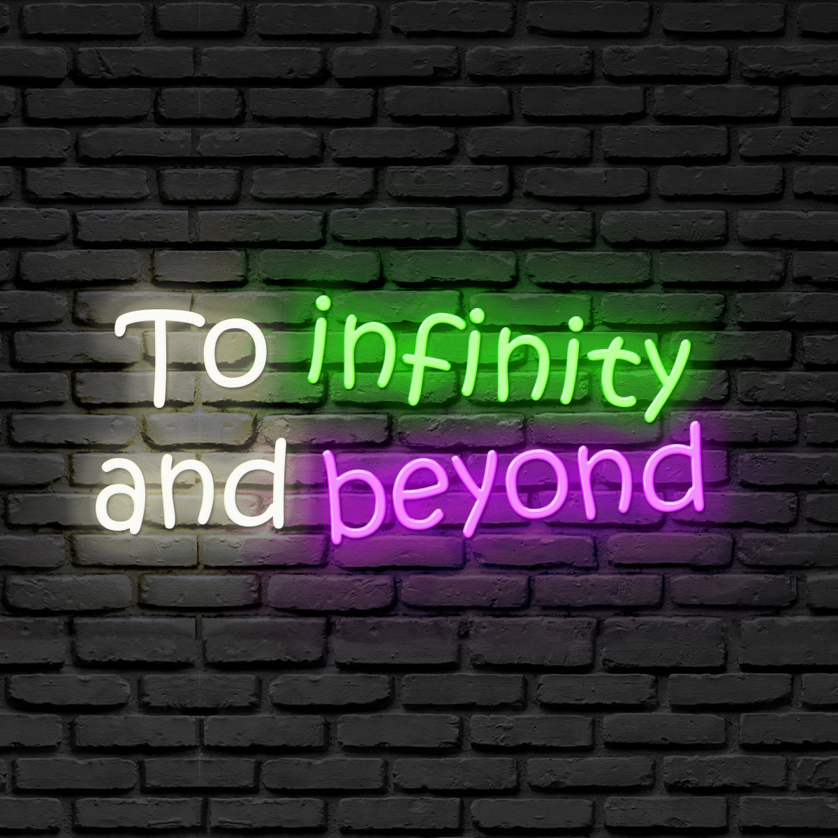 To infinity and beyond Neon sign quote buzz lightyear